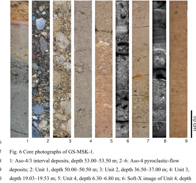 Fig. 6 Core photographs of GS-MSK-1. 647 