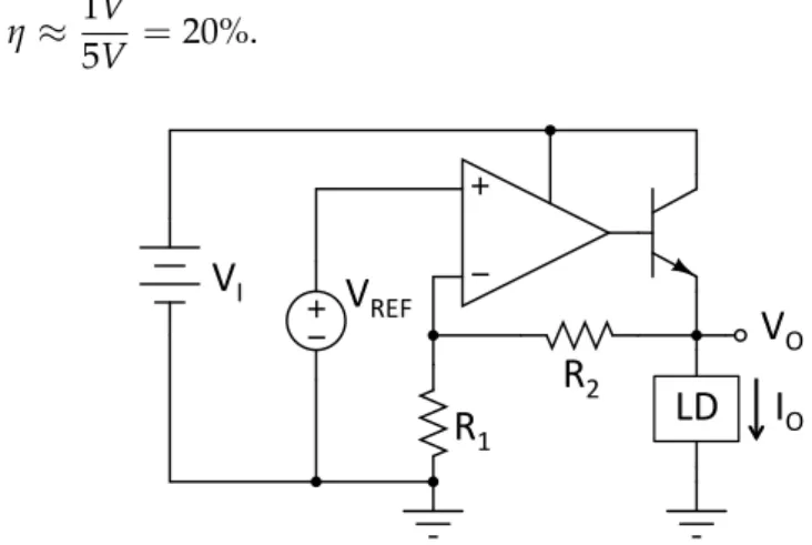 Figure 2 . 2 : Linear regulator schematic with load.