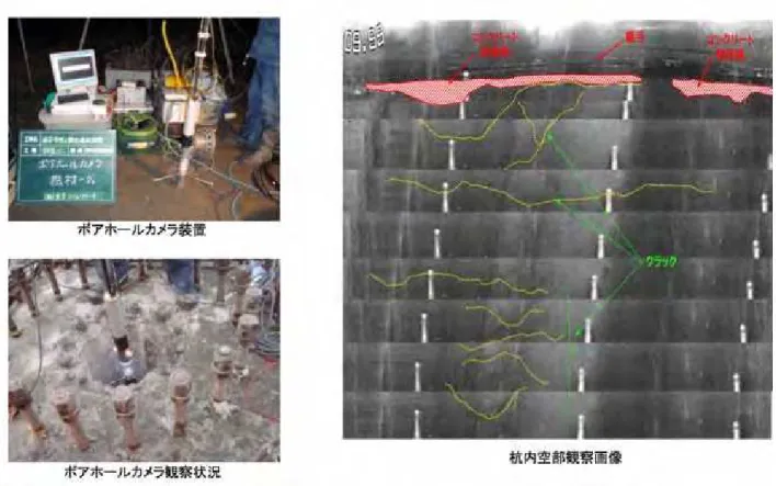 図 1.4.1-8  陸上競技場照明塔基礎杭調査３ 