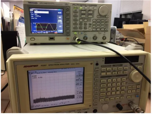 図  1.32.  使用機材(上段が Tektronix AFG3102,  下段が Advantest R3267) 