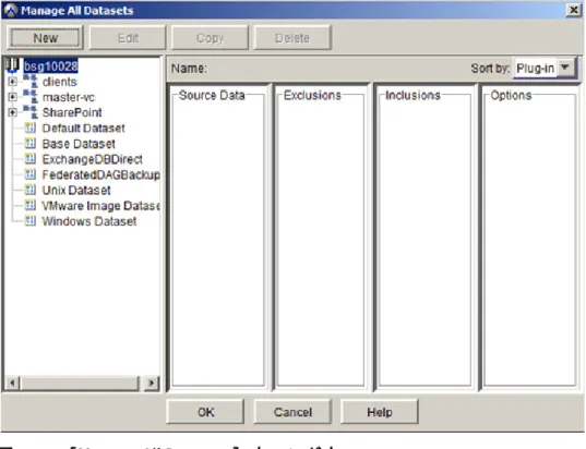 図  8.  ［Manage All Datasets］ウィンドウ 