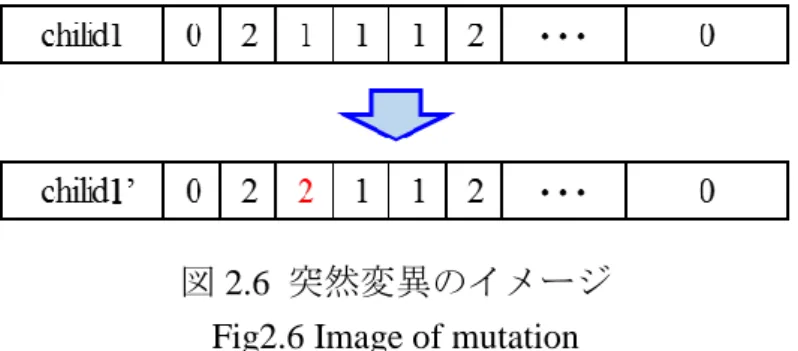 図 2.6  突然変異のイメージ Fig2.6 Image of mutation 