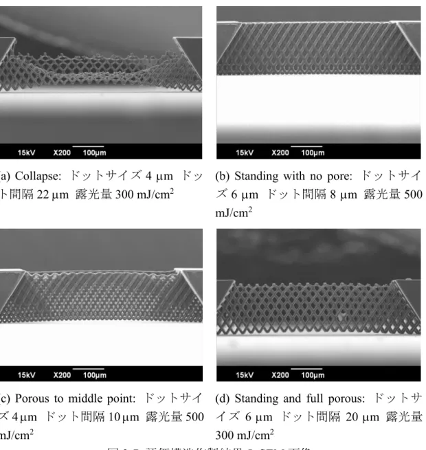 図 2-7  評価構造作製結果の SEM 画像