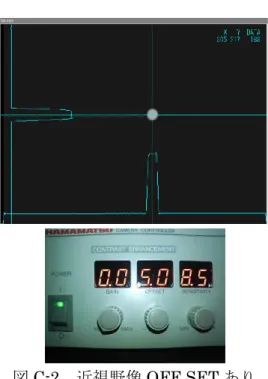図 C-1  近視野像 OFF SET なし  図 C-2  近視野像 OFF SET あり 