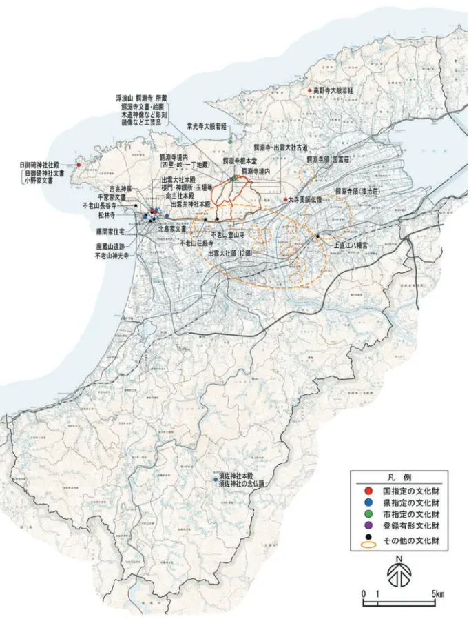 図 3-4  「神々と仏が坐す祈りの場」における主な構成要素(歴史文化) 