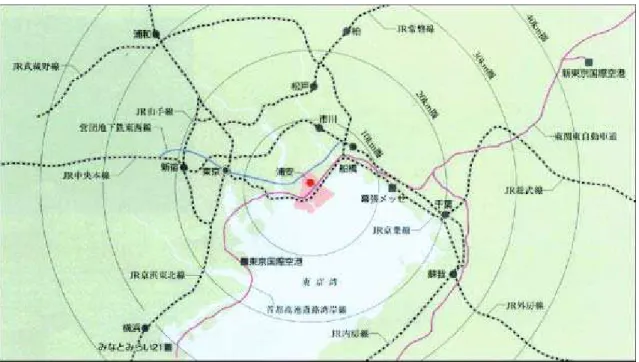 図 2.1-1 浦安市の位置（資料③） 