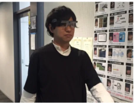 図 2   Tobii Pro Glasses2 装着時の様子 