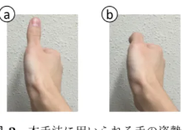 Fig. 2 Hand postures used in our technique.