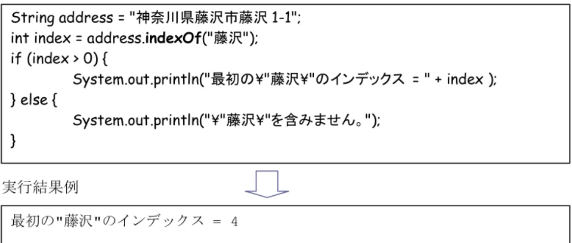 図 5-5 contains メソッドの記述例