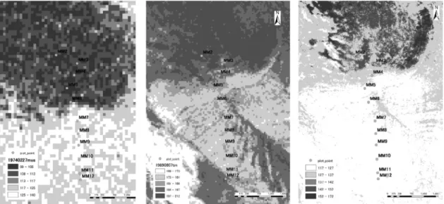 Figure .7 The spatial distribution of soil water content in Mongonmorit area.