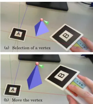Fig. 4  Examples of geometric set operations  算ができたか， (7) 任意の形状を作成できたか， (8) あれば 良いと思う機能はあるか， (9)あれば良いと思う基本形状 はあるか，(10)本システムを用いてどのようなものを作 ってみたいか，の 10 項目である． (1)~(7)の項目は， 5 段 階の評価(5：良くできた，4：できた，3：どちらともい えない，2：あまりできなかった，1：全くできなかった)   