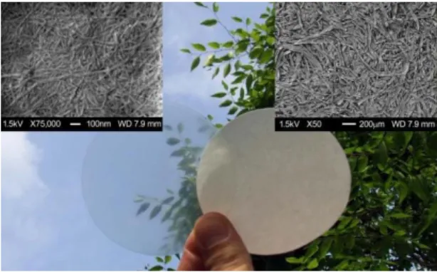 Table 1 Refractive index (n), Abbe’s number (v D ), and birefringence (⊿n) for nanopaper, PMMA, and PS