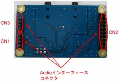 図 3.9  Audio ボード裏面各部の名称 