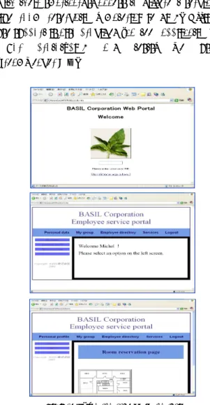 table  4.3  is  used  for  authentication.  Security  level  for each service can be parameterized: 