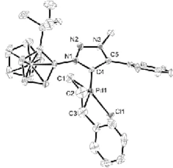 Figure  4.  ORTEP  drawings  of  (R p )-8a  with  thermal  ellipsoids  drawn at 50% probability level