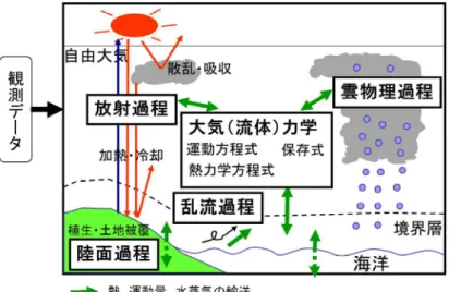 図 C-3 気象モデルを用いた計算の模式図 