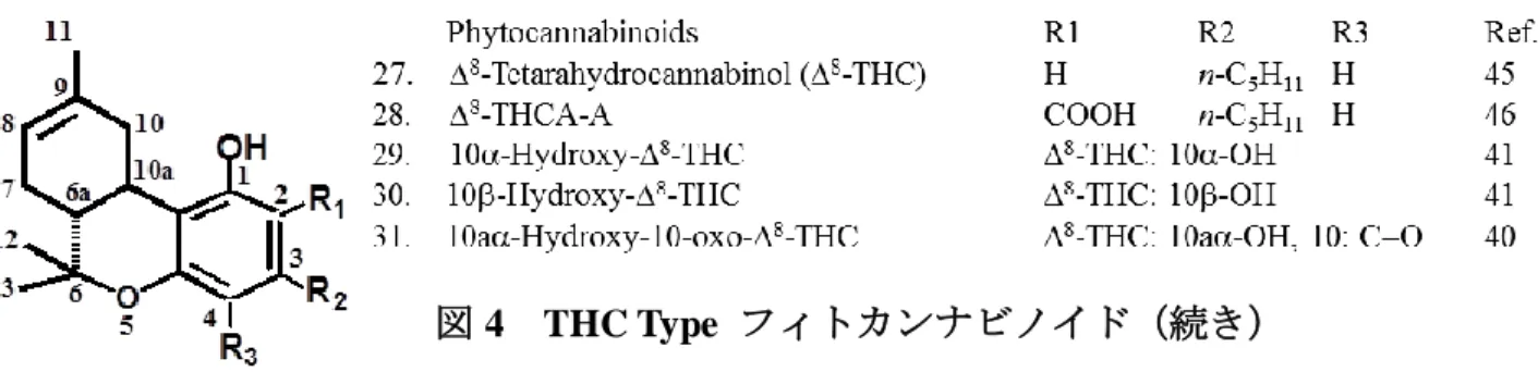図 4  THC Type  フィトカンナビノイド（続き） 