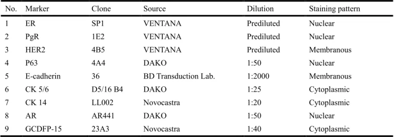 Table 1. List of antibodies used in this study 