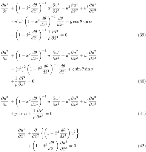 Fig. 5 NS equation transformed from Cartesian coordinate to orthogonal curvilinear coordinate system (no viscous term, physical component)