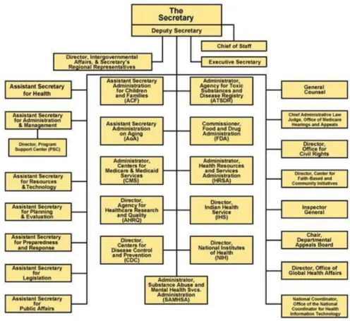 図 6  HHS 組織図（Mission and Organizational Structure 57) より引用） 