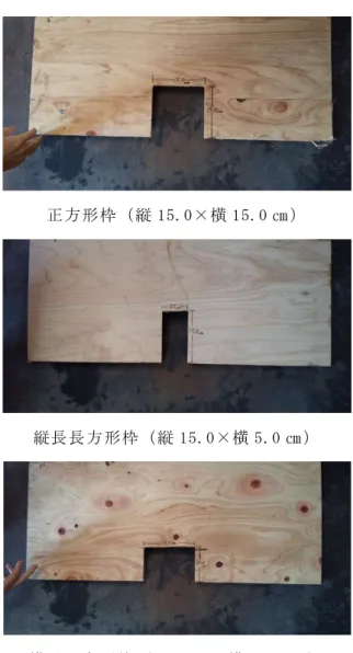図 3. 実験で使用し た仕 切り板   Figure 3.      Partition panels used in the experiment 