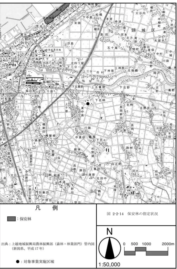 図  2-2-14  保安林の指定状況 