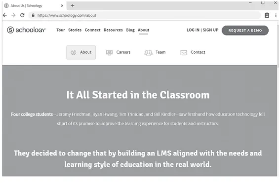 Figure 1　Schoology's "About Us" Page