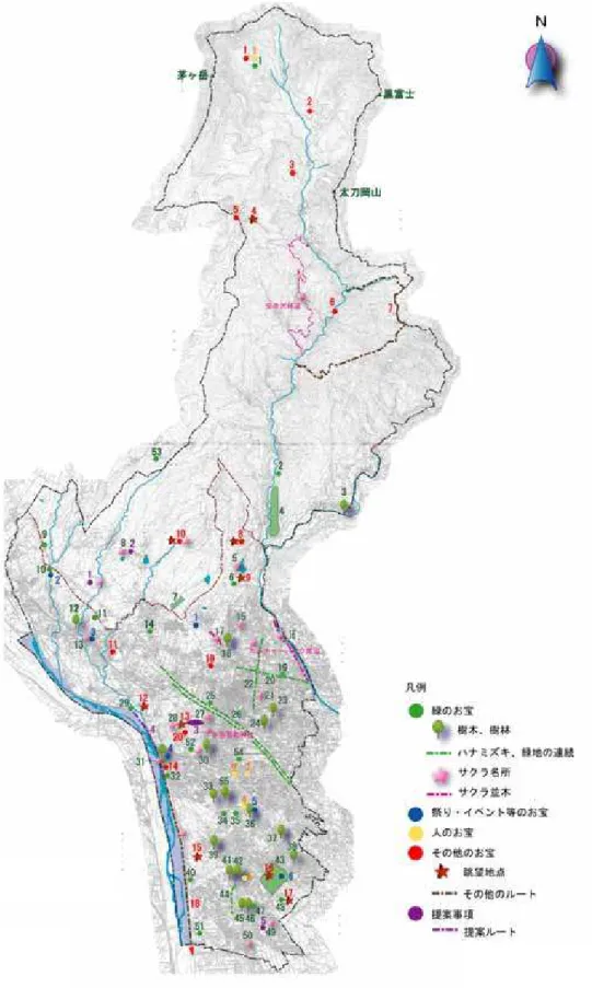 図  緑のお宝分布図 