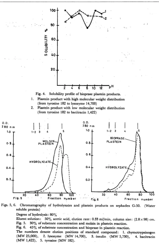 Fig. 5. 30% of substrate concentration and molsin in plastein reaction.