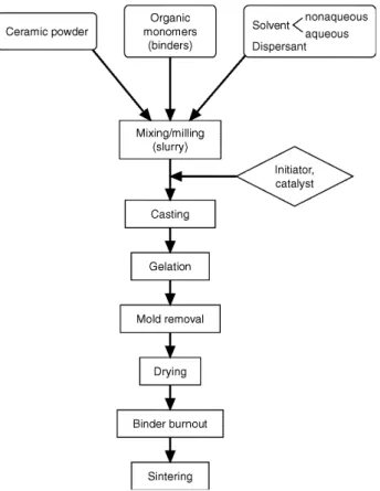 Fig. 2 Schematic showing the very uniform green dnsity  in a dried, gelcast silicon nitride rotor (diameter of 