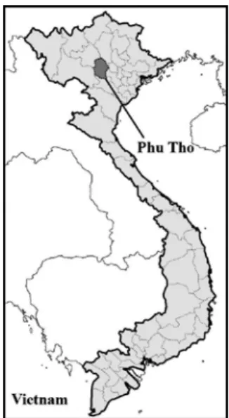 Fig. 1. Vietnam, where field work is located Phu Tho Province.