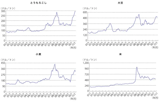 図 3  食料（穀物）の価格高騰 