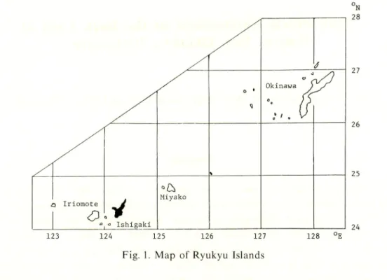 Fig. 1. Map of Ryukyu Islands