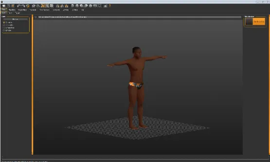 Figure 7: MakeHuman システム画面図 