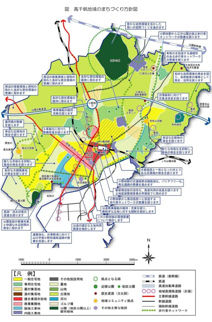 図  高千帆地域のまちづくり方針図