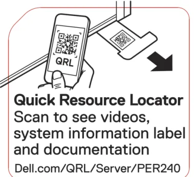 図 11. Dell EMC PowerEdge R240 システム用 QR コード