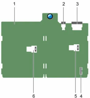 図 25. x8 ハードドライブバックプレーンのコネクタ