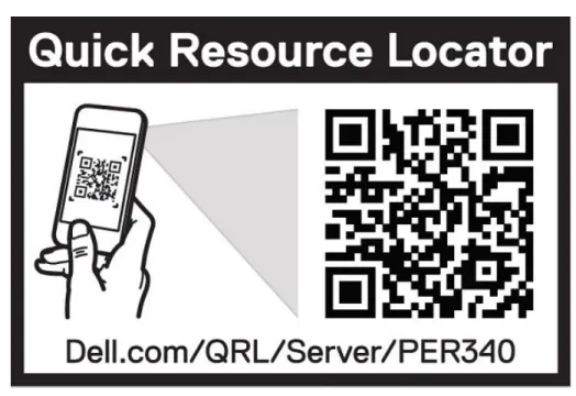 図 11. Dell EMC PowerEdge R340 システム用 QR コード