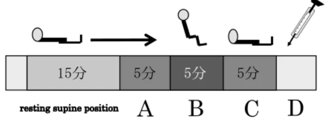 Fig. 1  Data collection procedure  （modified Head-up tilt）