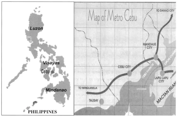 Fig. 1. Map of the Philippines and Metro Cebu