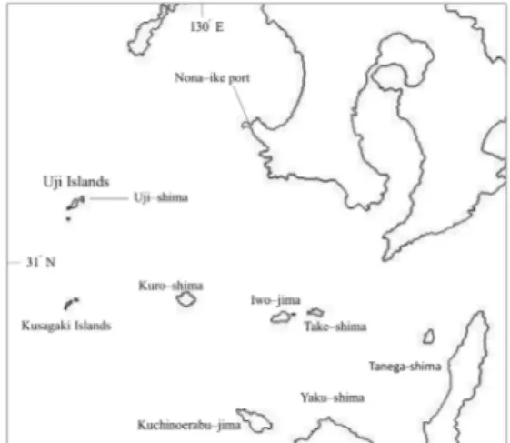 Fig. 1. Location of Uji-shima, the Uji Islands, Kagoshima-ken,  Japan.