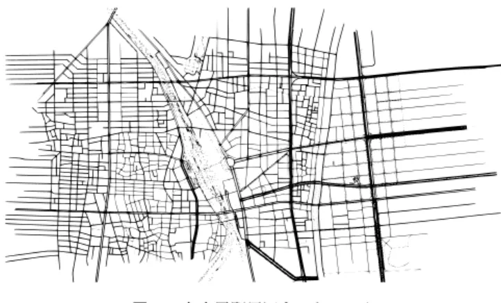 図 4 名古屋駅周辺ネットワーク Fig. 4 Trafiic network around Nagoya Station