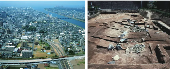 図 1-7 大友氏館跡及び周辺調査地点位置図（1/2500）