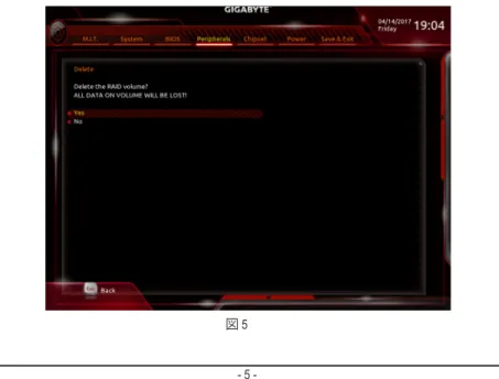 図 5RAIDボリュームを削除する