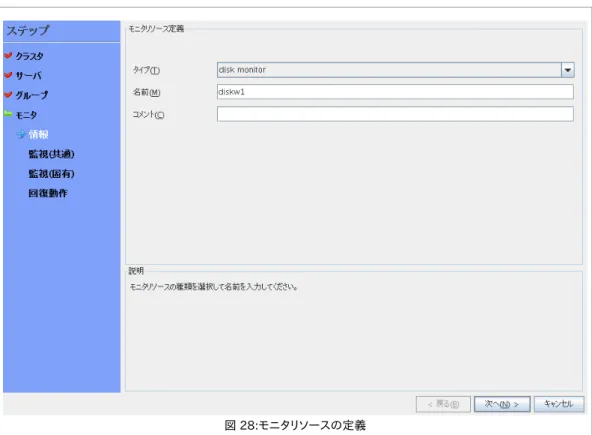図 28:モニタリソースの定義