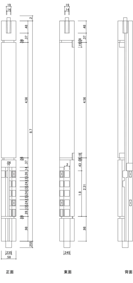 図 25-3　柱実測図（身舎柱い三） 寸法単位は尺　縮尺 1/15す㠃ṇ㠃ᮾ㠃⫼㠃㻚㻝㻠㻚㻝㻥㻚㻜㻤㻚㻠㻤㻚㻟㻣㻠㻚㻡㻢㻚㻜㻤㻚㻟㻣㻚㻜㻤㻚㻥㻤㻚㻞㻤㻚㻝㻟㻡㻚㻞㻠㻚㻝㻟㻡㻚㻞㻠㻚㻝㻟㻡㻚㻞㻠㻚㻝㻟㻡㻚㻞㻢㻚㻝㻠㻚㻞㻤㻚㻣㻚㻞㻡㻡㻚㻜㻢㻚㻝㻞㻚㻝㻚㻝㻥㻚㻜㻤㻚㻜㻤㻚㻝㻥㻚㻠㻤㻚㻟㻣㻠㻚㻡㻢㻞㻚㻟㻝㻚㻠㻟㻚㻞㻟㻡㻚㻡㻤㻚㻞㻠㻡㻝㻚㻤㻚㻥㻤㻚㻞㻚㻝㻠㻚㻝㻥