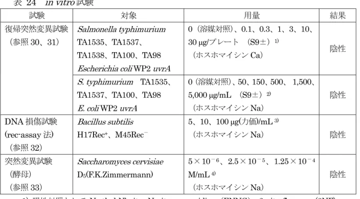 表  24  in vitro 試験