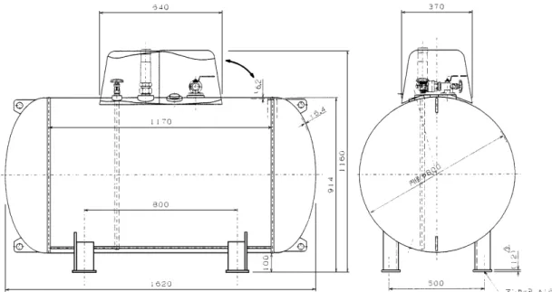 図 2-4 300㎏地上用貯槽（例）