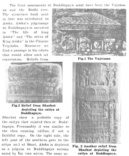 Fig.  2  Relief  from  Bharhut  depicting  the  caitya  at  Buddhagava. 