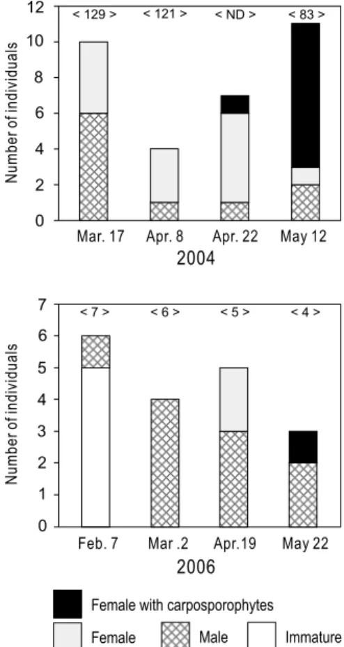 Fig. 3. Changes in the water temperature (daily mean value) in 2005 at the study  site on the Yasumuro River.